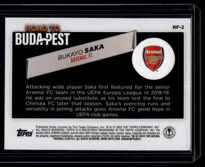 2022-23 Topps UEFA Club Competitions #RF-2 Bukayo Saka Road to the Final