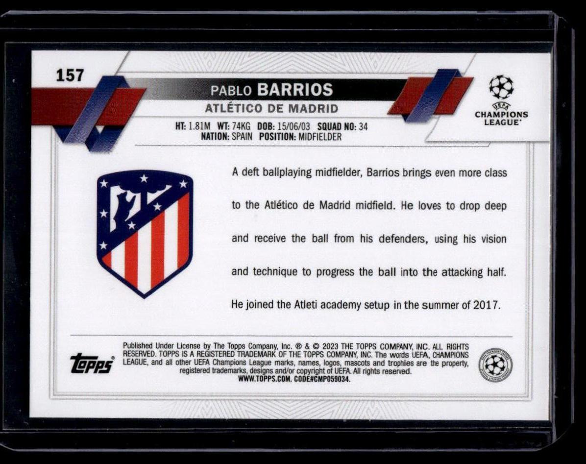 2022-23 Topps UEFA Club Competitions #157 Pablo Barrios