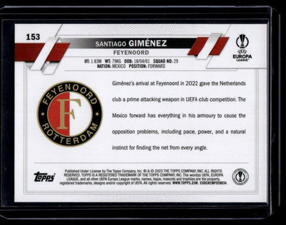 2022-23 Topps UEFA Club Competitions #153 Santiago Giménez