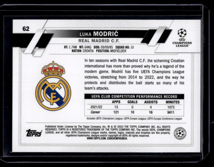 2022-23 Topps UEFA Club Competitions #62 Luka Modrić