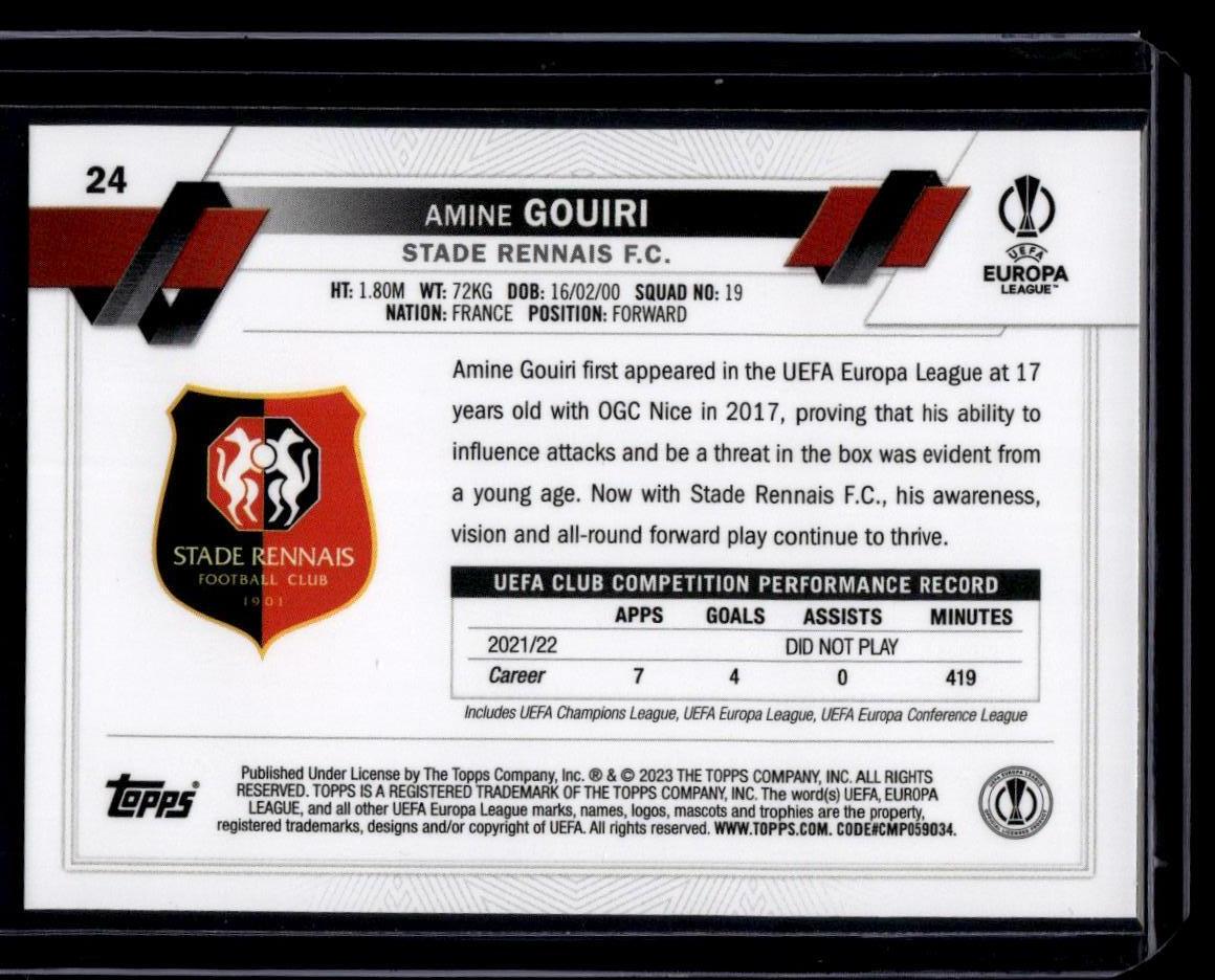 2022-23 Topps UEFA Club Competitions #24 Amine Gouiri