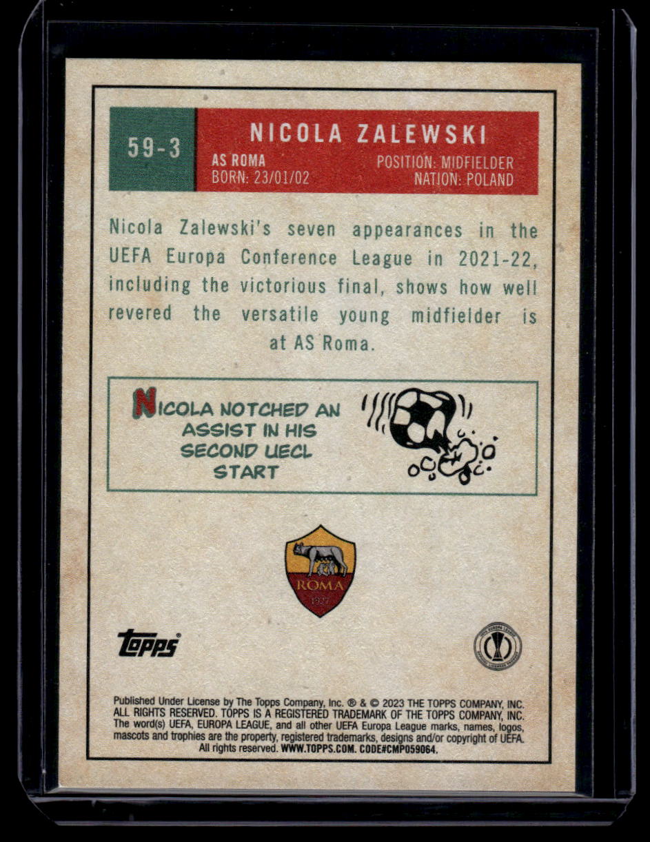 2022-23 Topps UEFA Club Competitions #59-3 Nicola Zalewski 1959 Topps