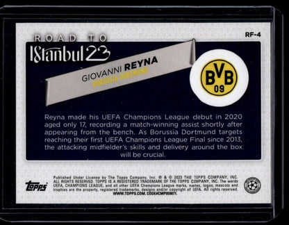 2022-23 Topps UEFA Club Competitions #RF-4 Giovanni Reyna Road to the Final