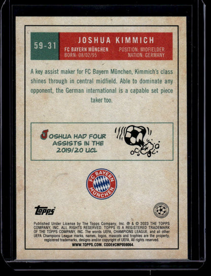 2022-23 Topps UEFA Club Competitions #59-31 Joshua Kimmich 1959 Topps