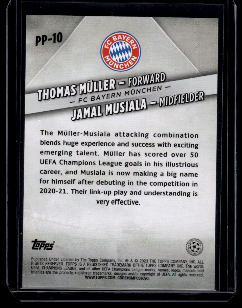 2022-23 Topps UEFA C. C. Thomas Müller / Jamal Musiala Premium Partnerships