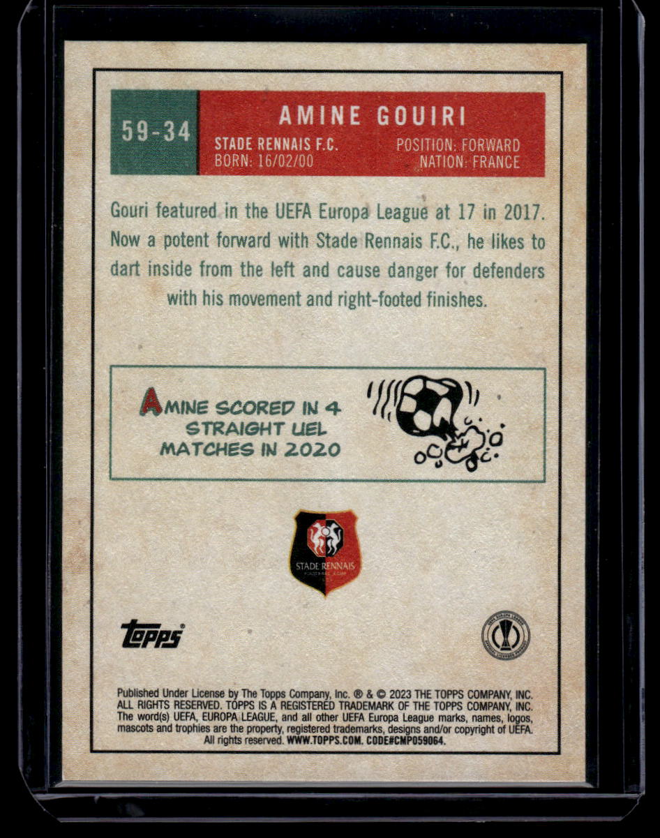 2022-23 Topps UEFA Club Competitions #59-34 Amine Gouiri 1959 Topps