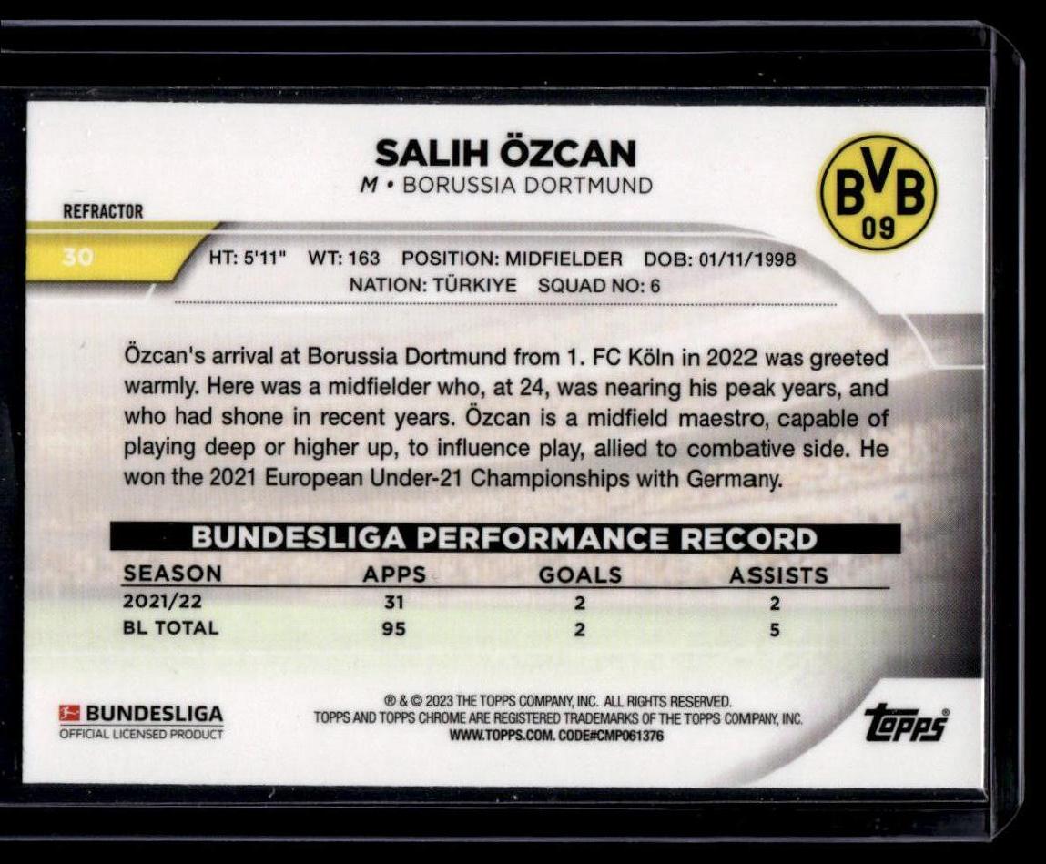 2022-23 Topps Chrome Bundesliga #30 Salih Özcan Refractor