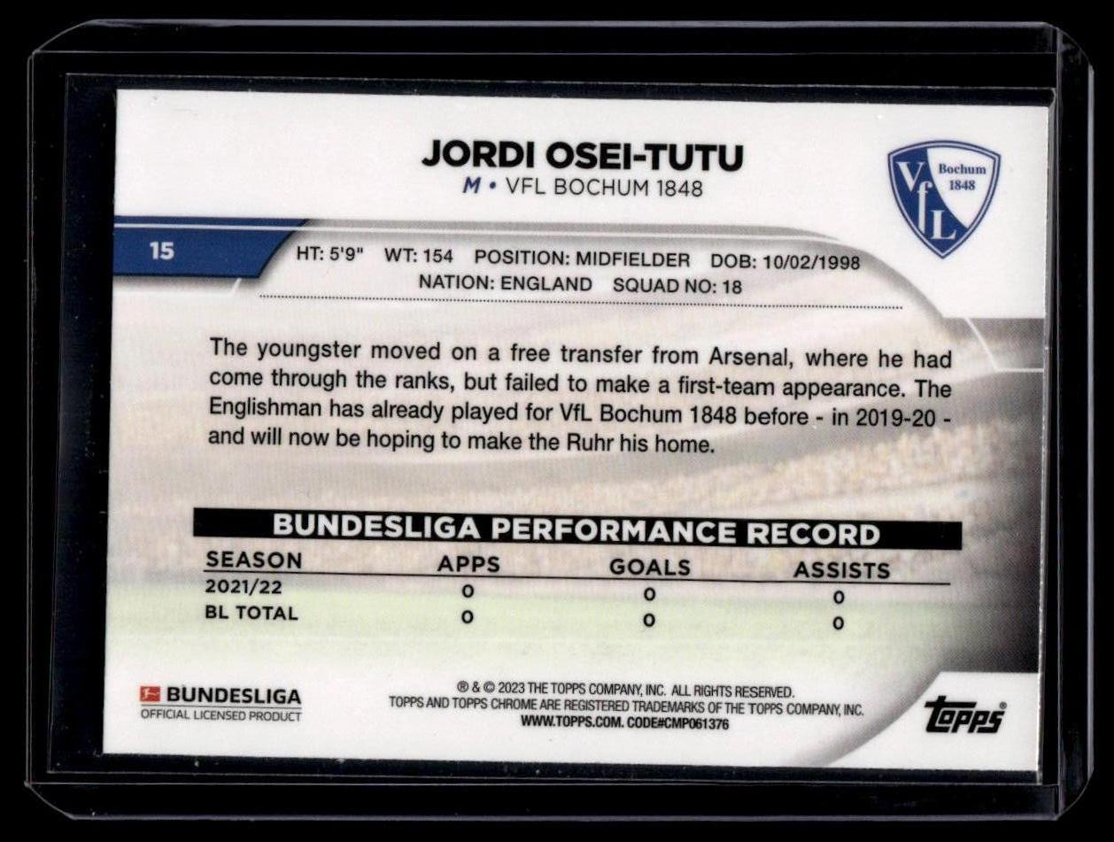 2022-23 Topps Chrome Bundesliga #15 Jordi Osei-Tutu