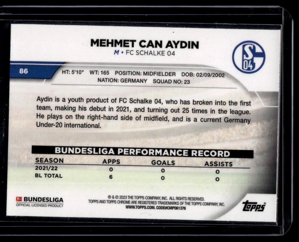 2022-23 Topps Chrome Bundesliga #86 Mehmet Can Aydin