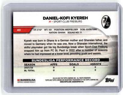 2022-23 Topps Chrome Bundesliga #43 Daniel-Kofi Kyereh