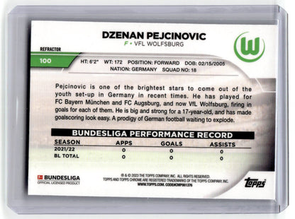 2022-23 Topps Chrome Bundesliga #100 Dzenan Pejcinovic