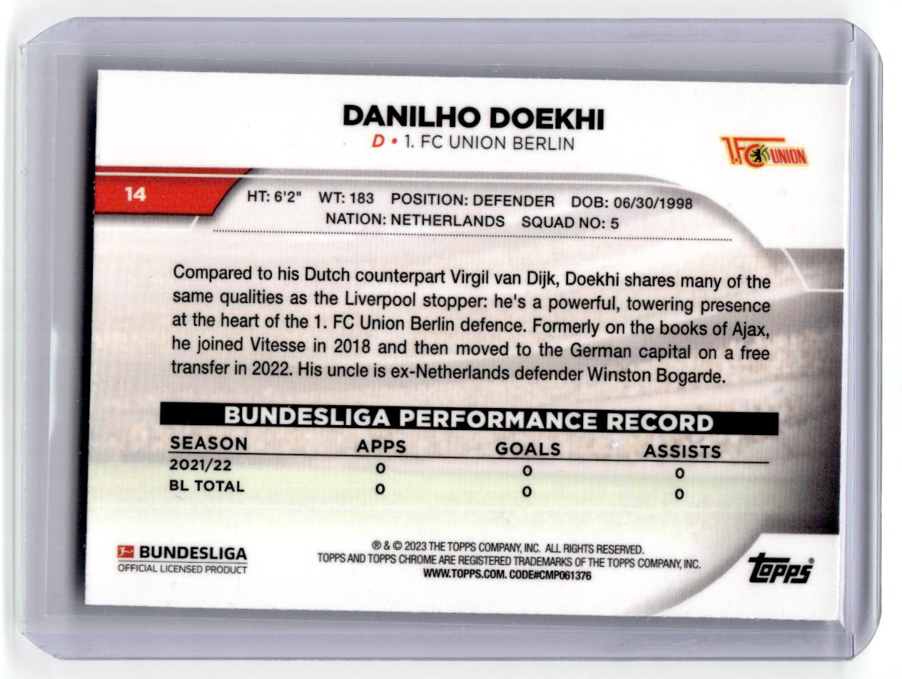 2022-23 Topps Chrome Bundesliga #14 Danilho Doekhi