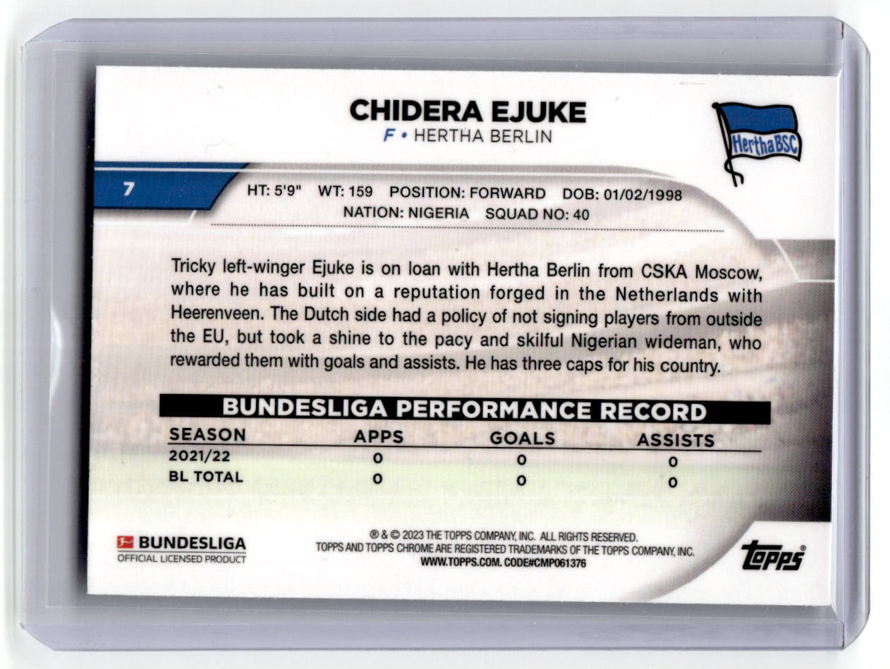 2022-23 Topps Chrome Bundesliga #7 Chidera Ejuke