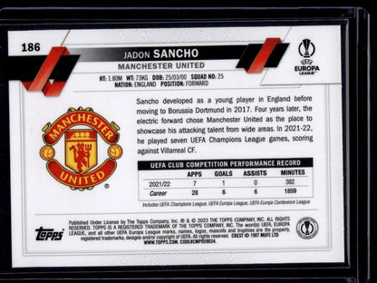 2022-23 Topps UEFA Club Competitions #186 Jadon Sancho