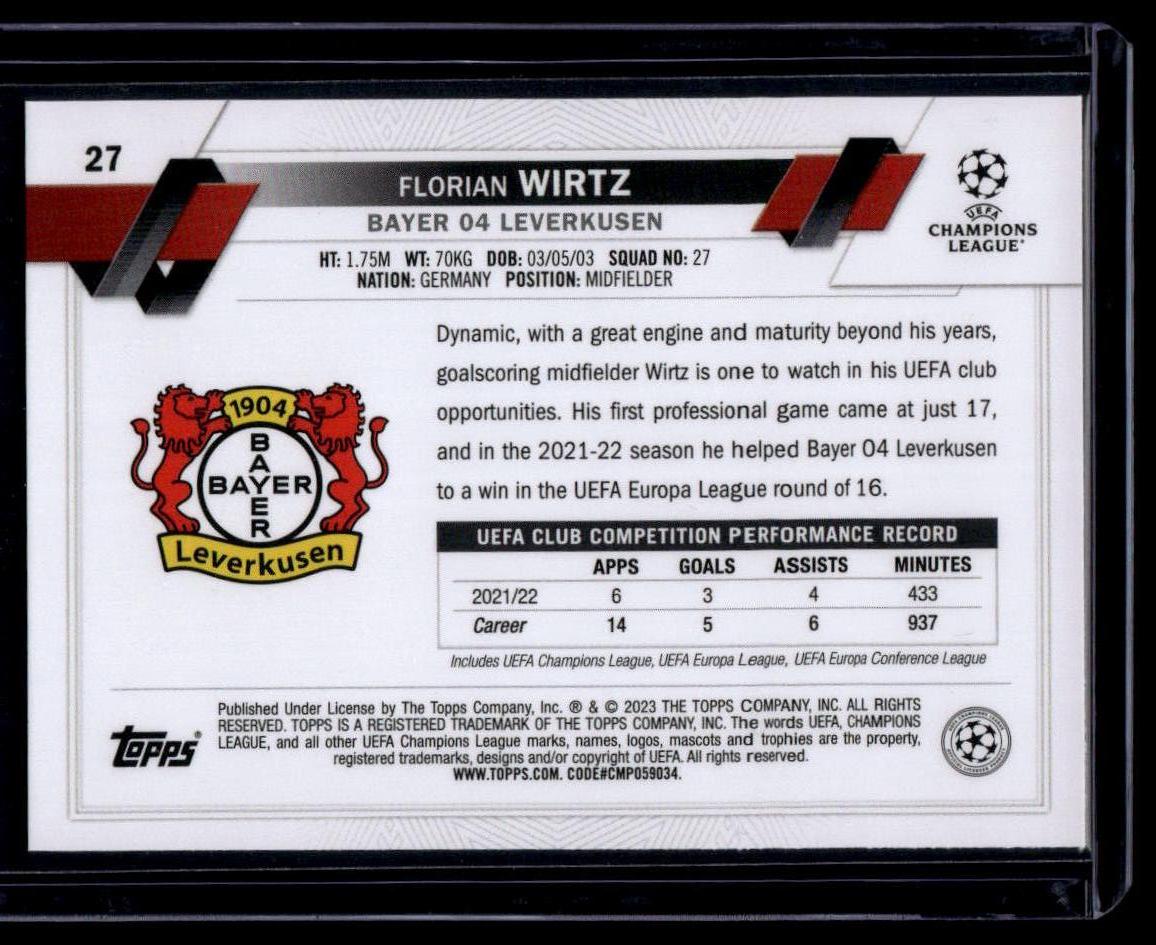 2022-23 Topps UEFA Club Competitions #27 Florian Wirtz