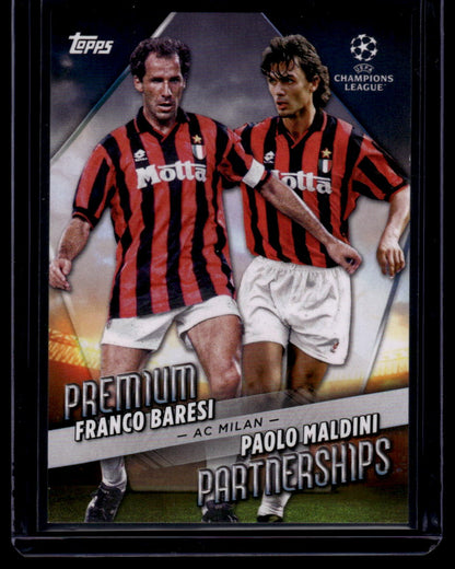 2022-23 Topps UEFA C. C. Franco Baresi / Paolo Maldini Premium Partnerships