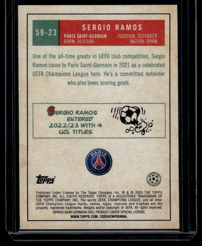 2022-23 Topps Chrome UEFA Club Competitions #59-23 Sergio Ramos 1959 Topps