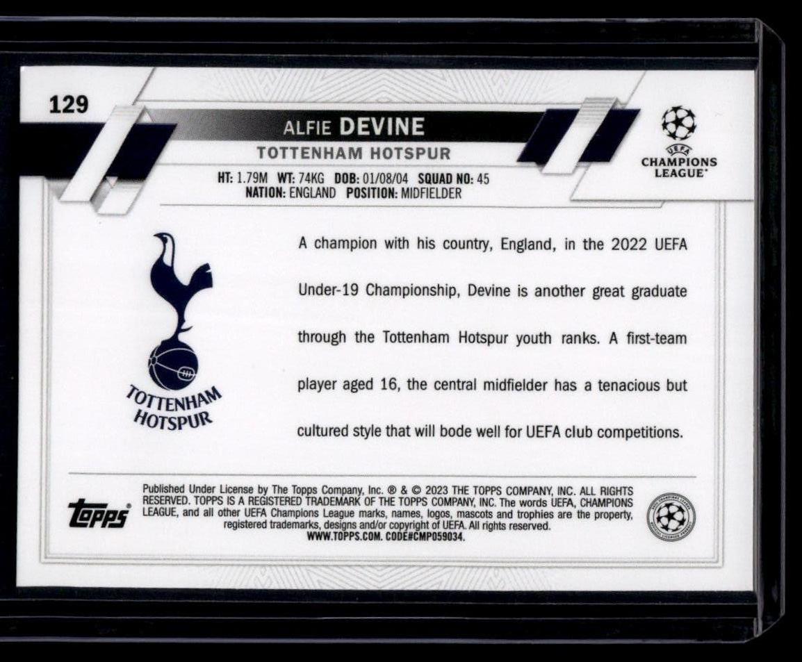 2022-23 Topps UEFA Club Competitions #129 Alfie Devine