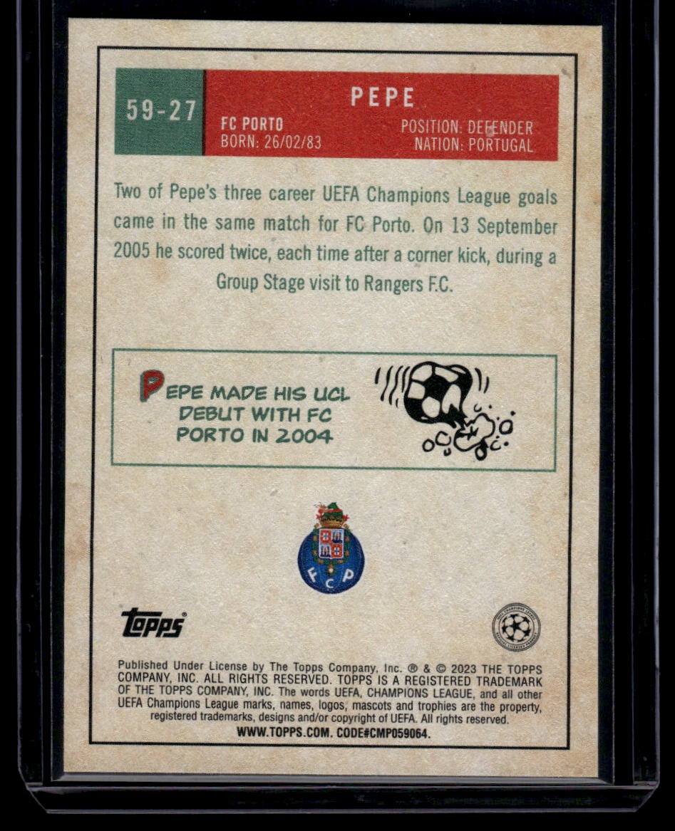 2022-23 Topps UEFA Club Competitions #59-27 Pepe 1959 Topps