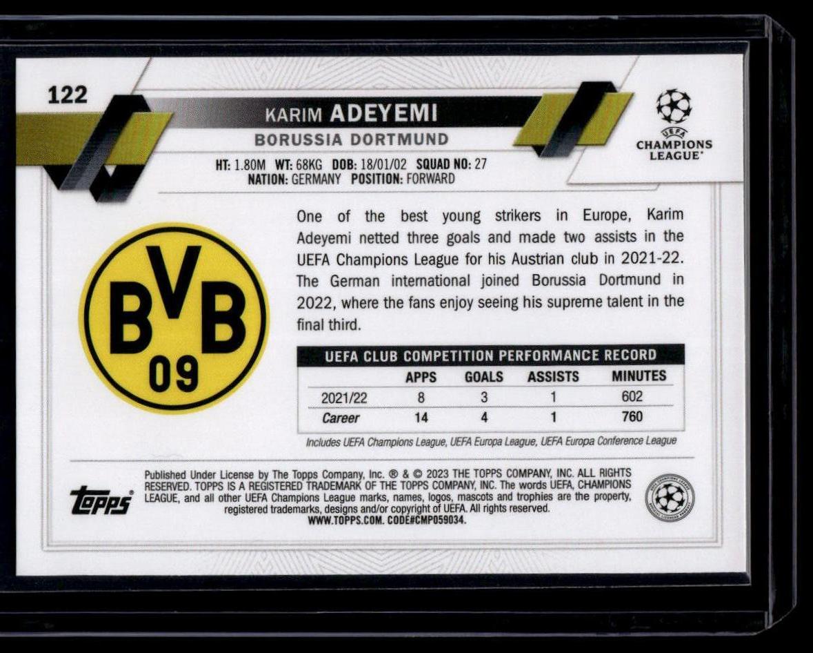 2022-23 Topps UEFA Club Competitions #122 Karim Adeyemi