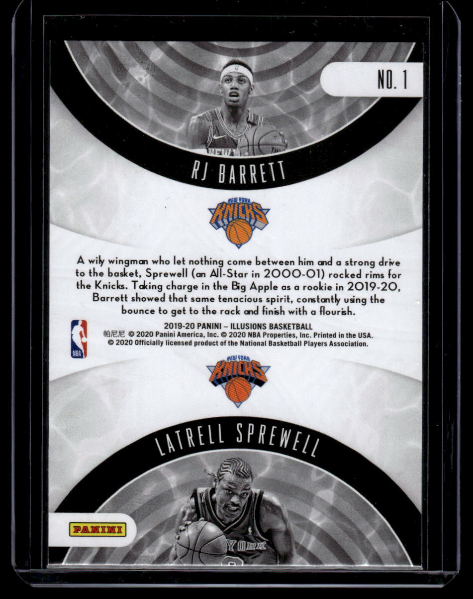 2019-20 Panini Illusions #1 Latrell Sprewell / RJ Barrett Rookie Reflections