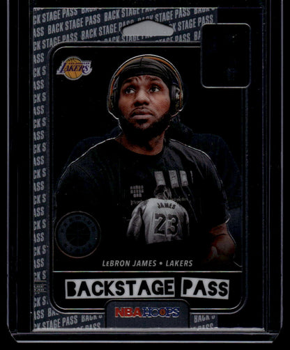 2019-20 Hoops Premium Stock #7 LeBron James Backstage Pass