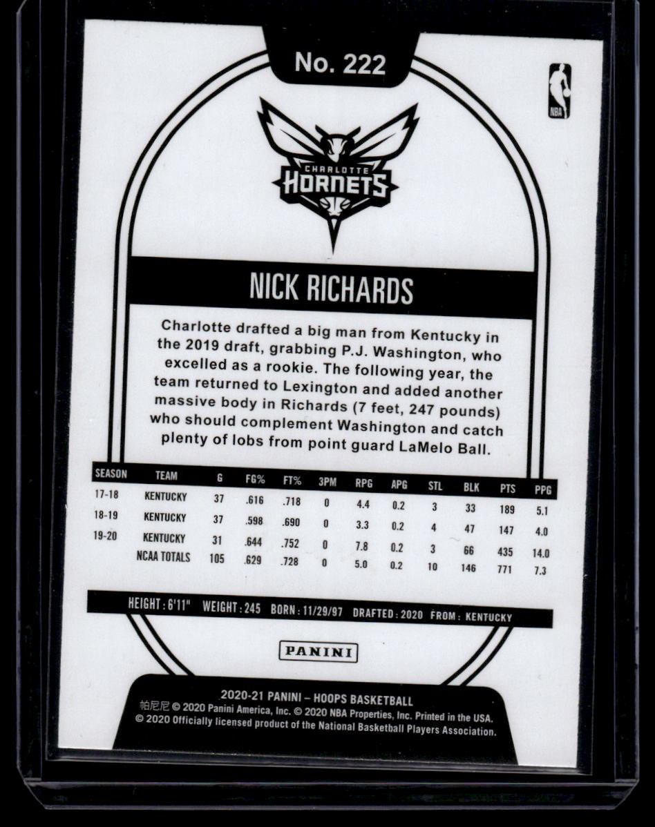 2020-21 Hoops #222 Nick Richards