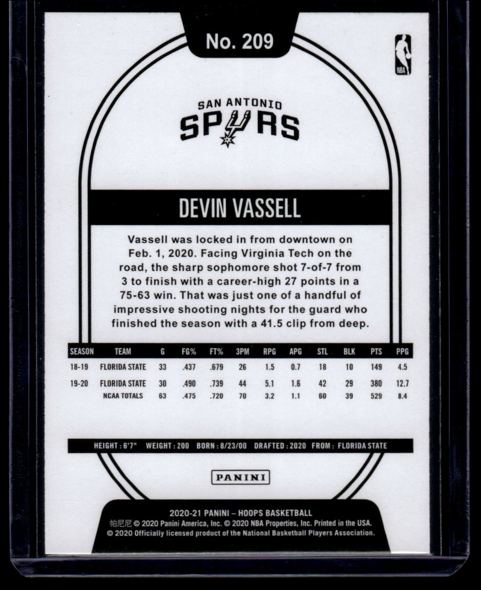 2020-21 Hoops #209 Devin Vassell