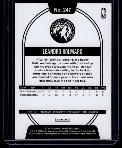 2020-21 Hoops #247 Leandro Bolmaro