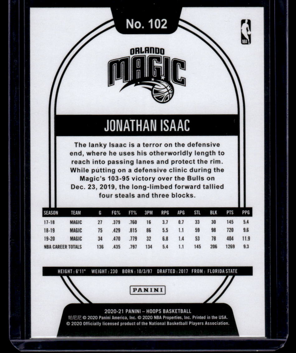 2020-21 Hoops #102 Jonathan Isaac