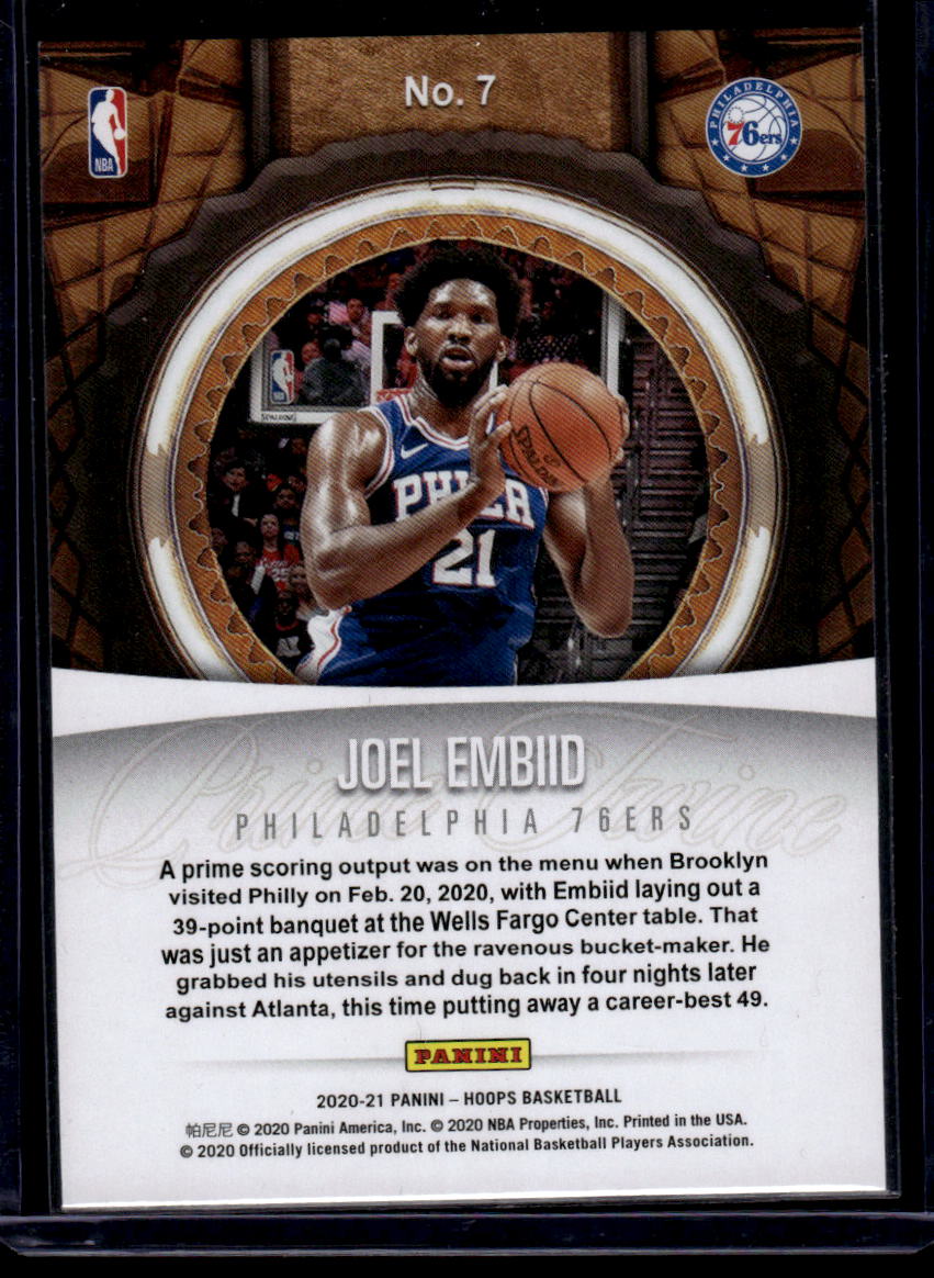 2020-21 Hoops #7 Joel Embiid Prime Twine