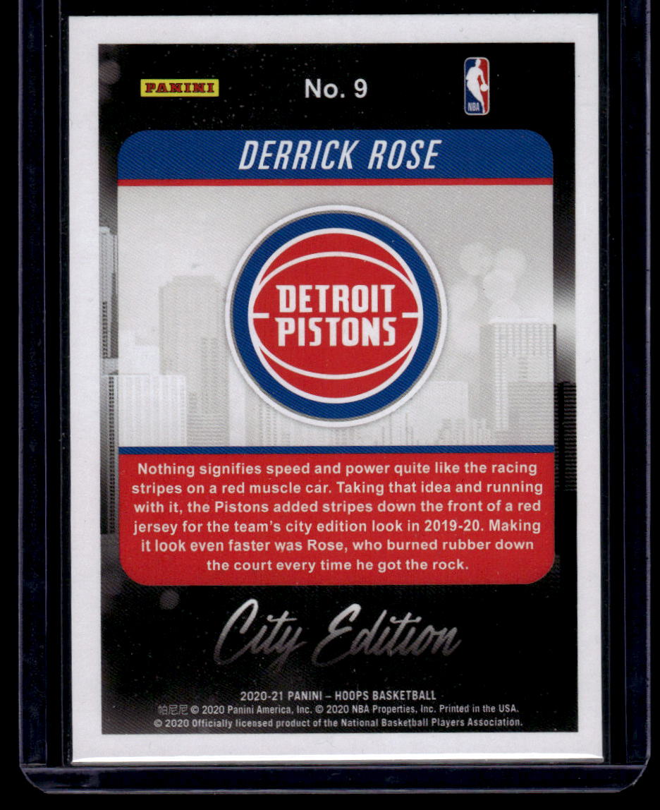 2020-21 Hoops #9 Derrick Rose City Edition