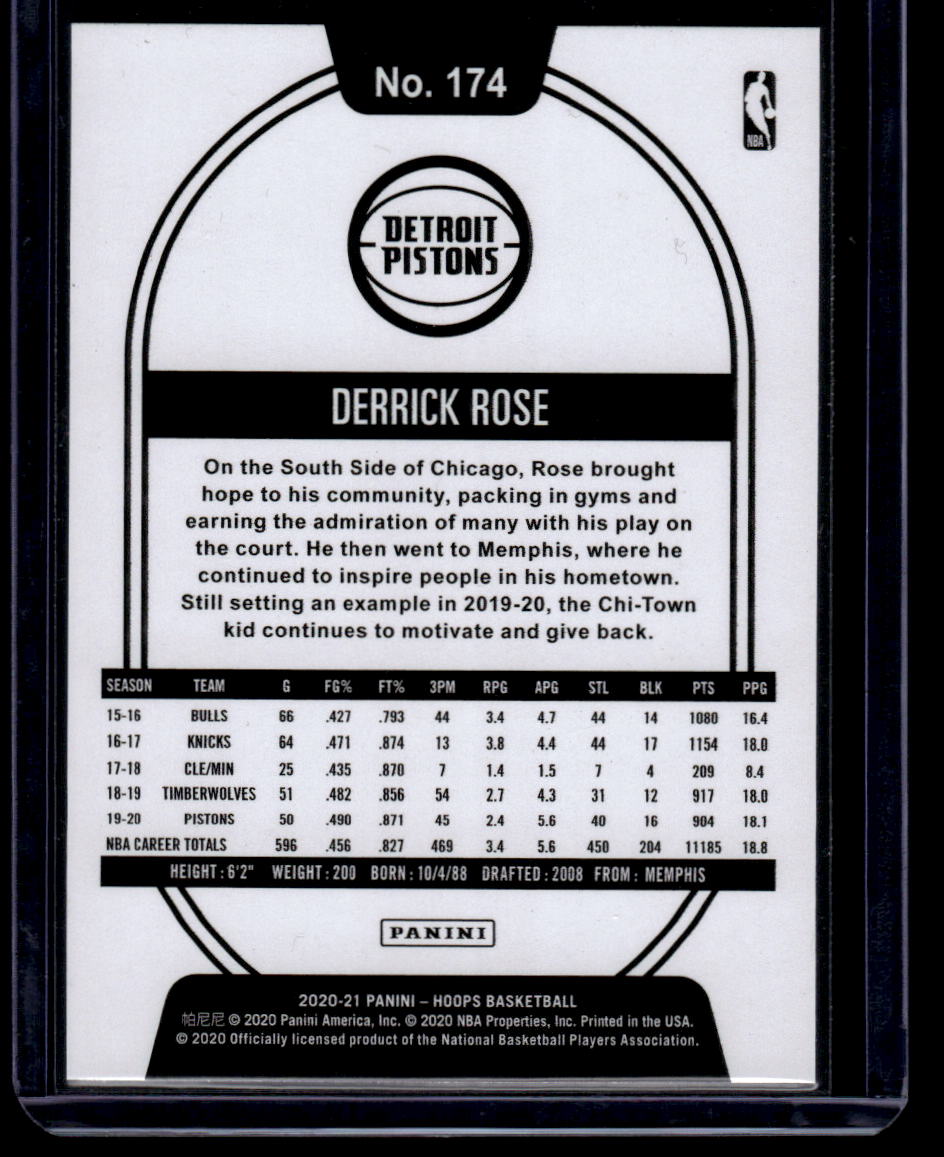 2020-21 Hoops #174 Derrick Rose