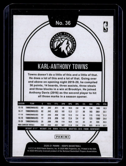 2020-21 Hoops #36 Karl-Anthony Towns