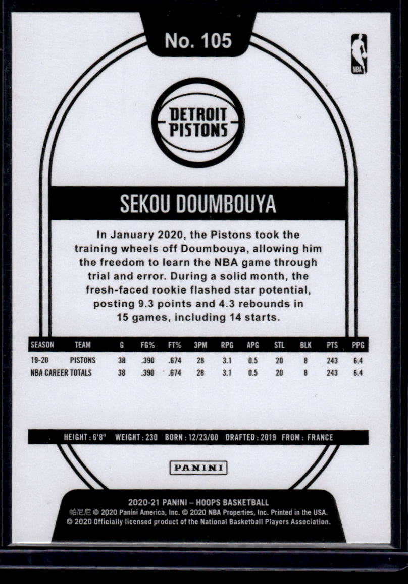 2020-21 Hoops #105 Sekou Doumbouya