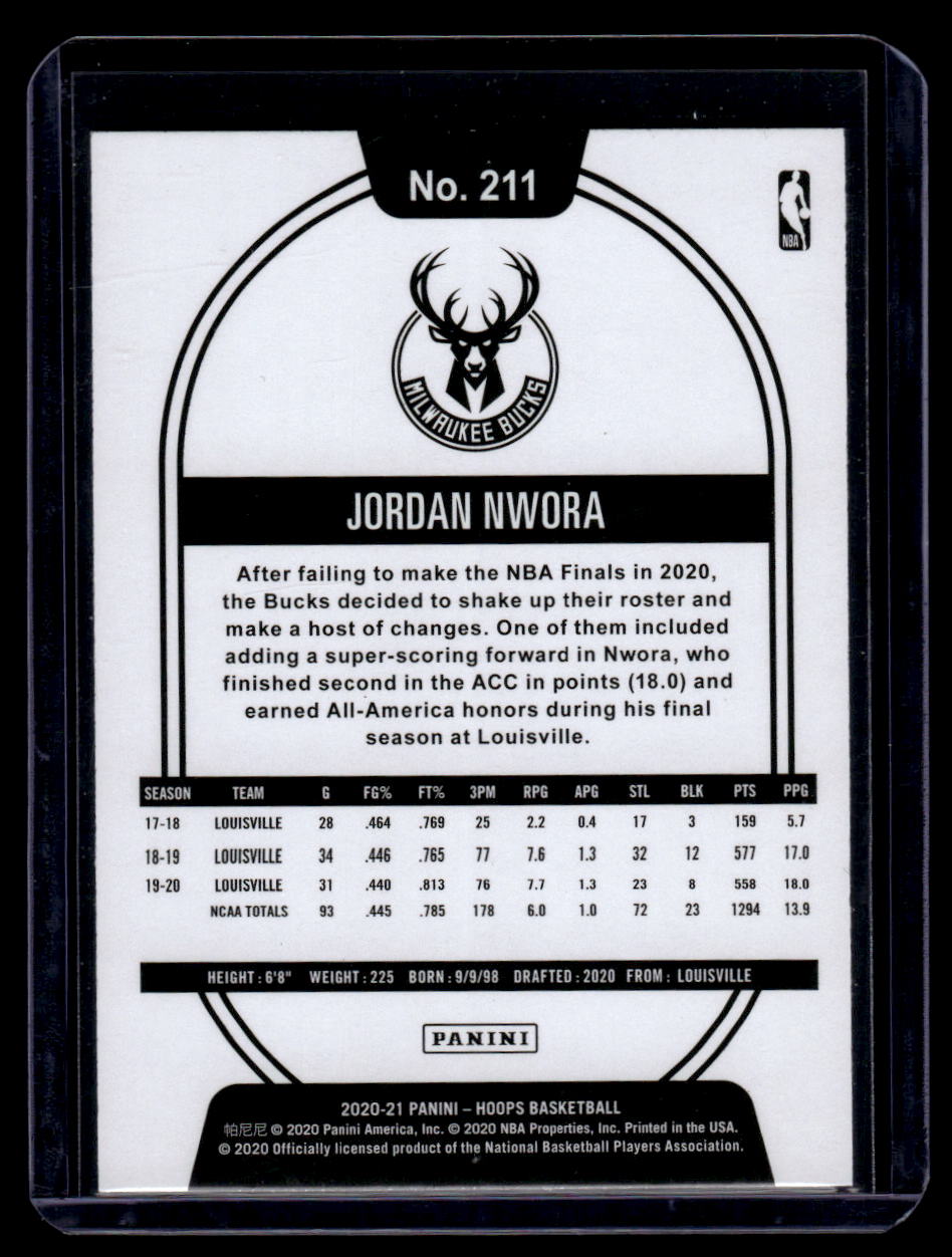 2020-21 Hoops #211 Jordan Nwora