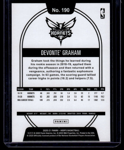 2020-21 Hoops #190 Devonte' Graham