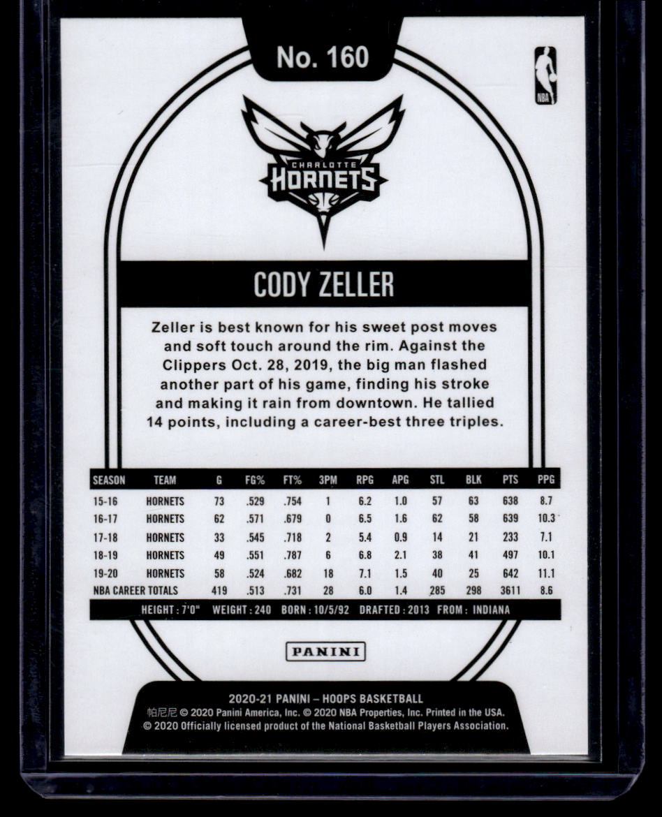 2020-21 Hoops #160 Cody Zeller