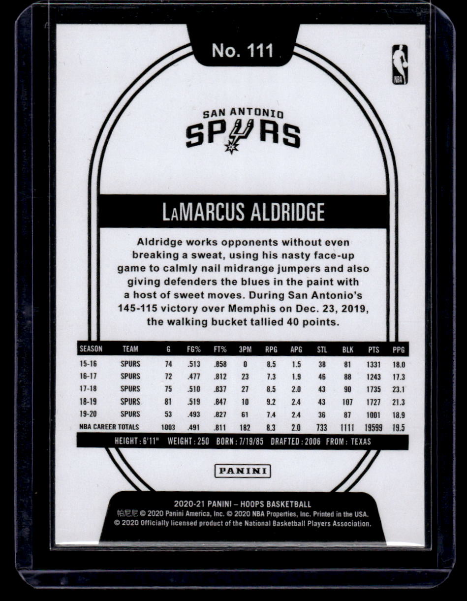 2020-21 Hoops #111 LaMarcus Aldridge