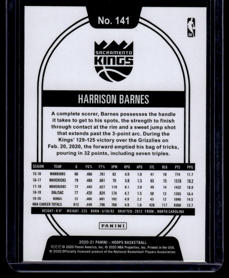 2020-21 Hoops #141 Harrison Barnes