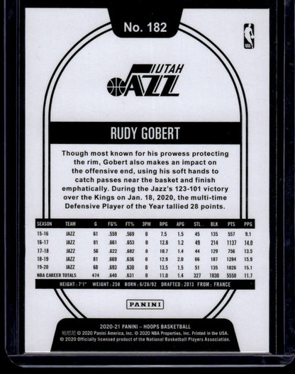 2020-21 Hoops #182 Rudy Gobert