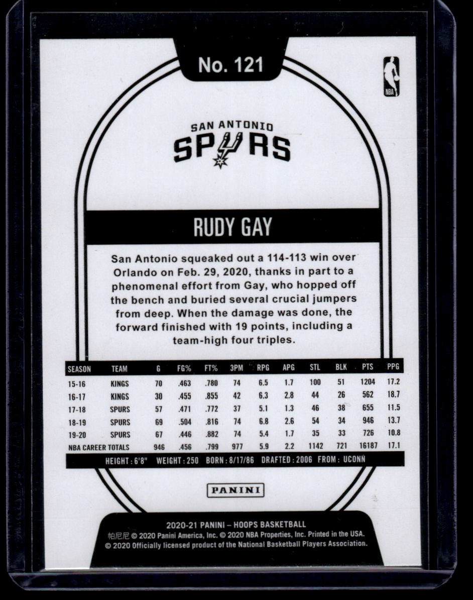 2020-21 Hoops #121 Rudy Gay