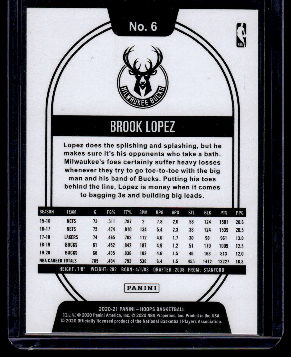 2020-21 Hoops #6 Brook Lopez