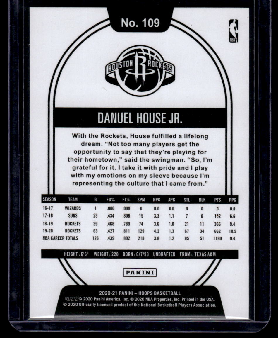 2020-21 Hoops #109 Danuel House Jr.