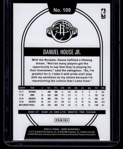 2020-21 Hoops #109 Danuel House Jr.