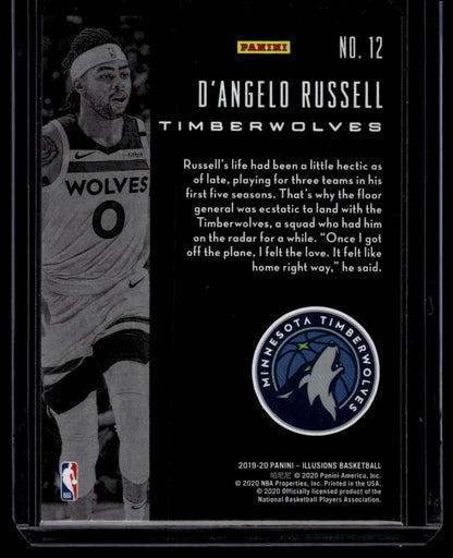 2019-20 Panini Illusions #12 D'Angelo Russell Yellow #/149