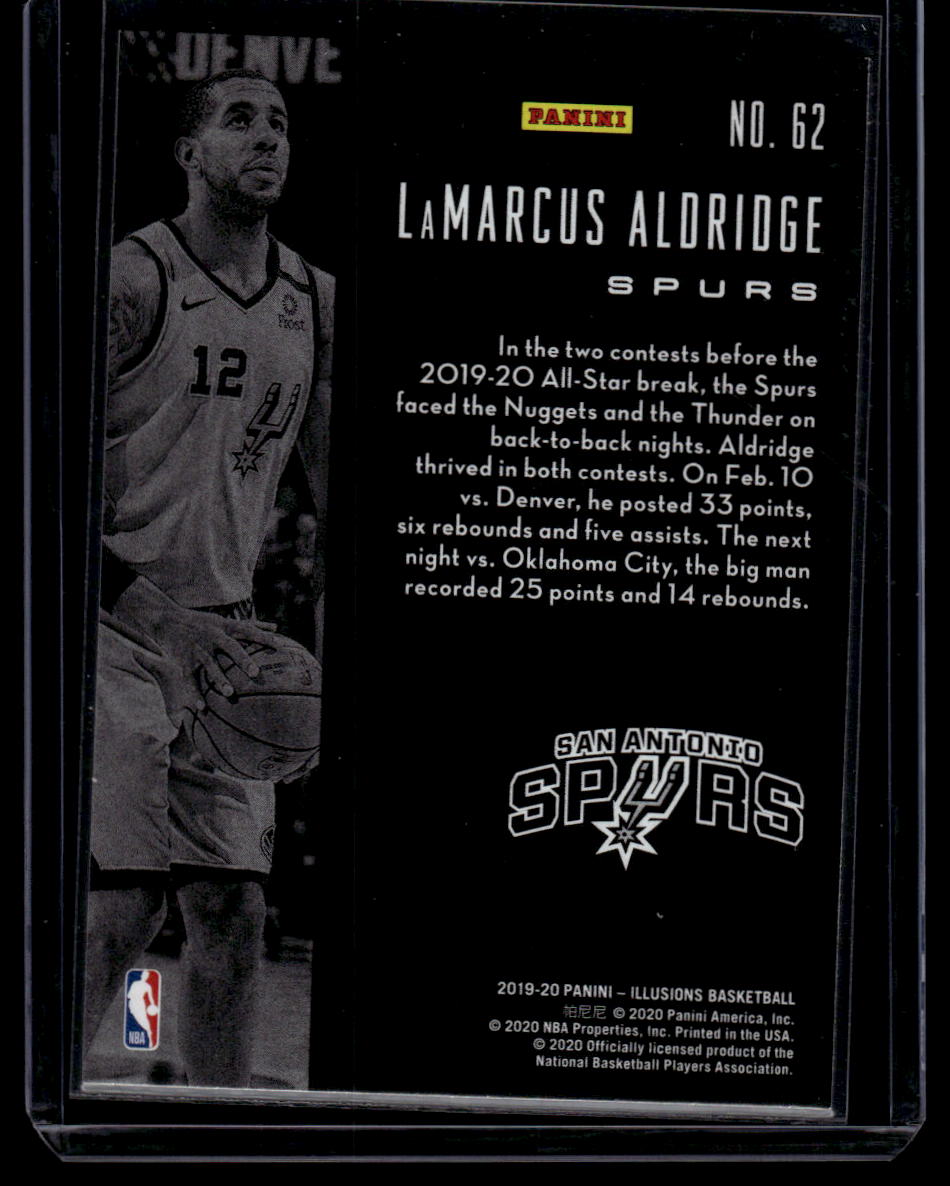 2019-20 Panini Illusions #62 LaMarcus Aldridge