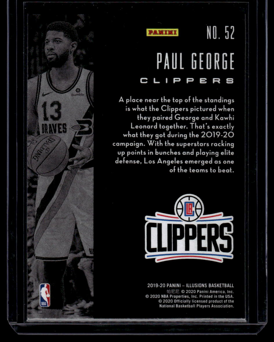 2019-20 Panini Illusions #52 Paul George