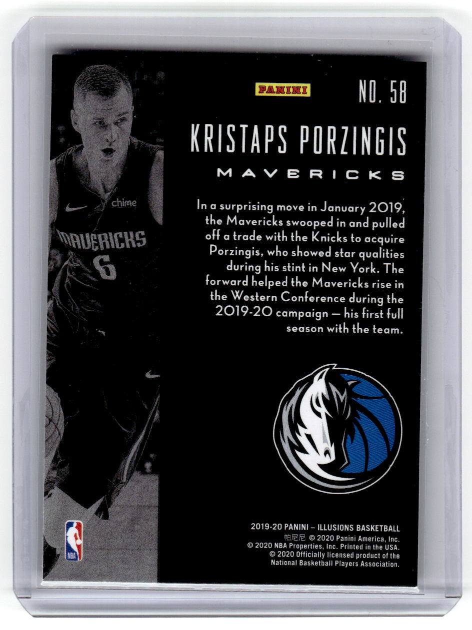 2019-20 Panini Illusions #58 Kristaps Porzingis Sapphire