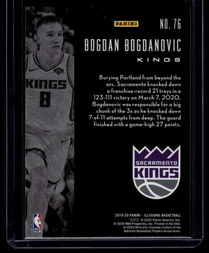 2019-20 Panini Illusions #76 Bogdan Bogdanovic